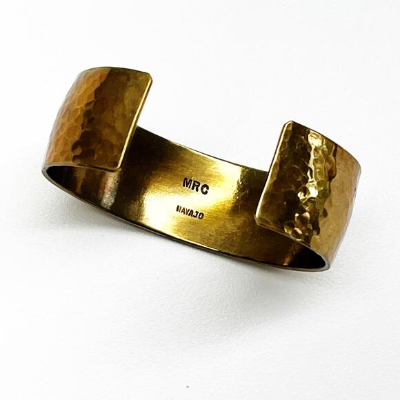 MRC Navajo Myles Roy Calladitto Hammered Cuff Bracelet - Picture 6 of 7